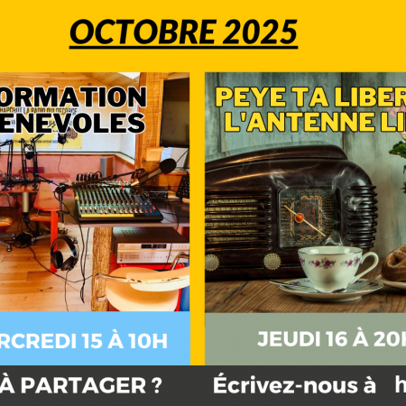Les rendez-vous en Octobre 2025