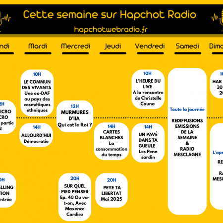 Programme de la semaine
